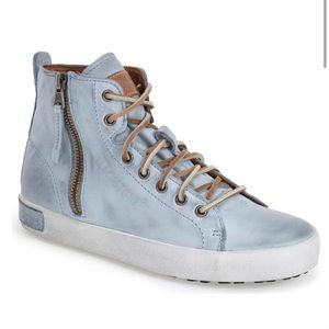 Blackstone JL-18 High top distressed leather sneakers
